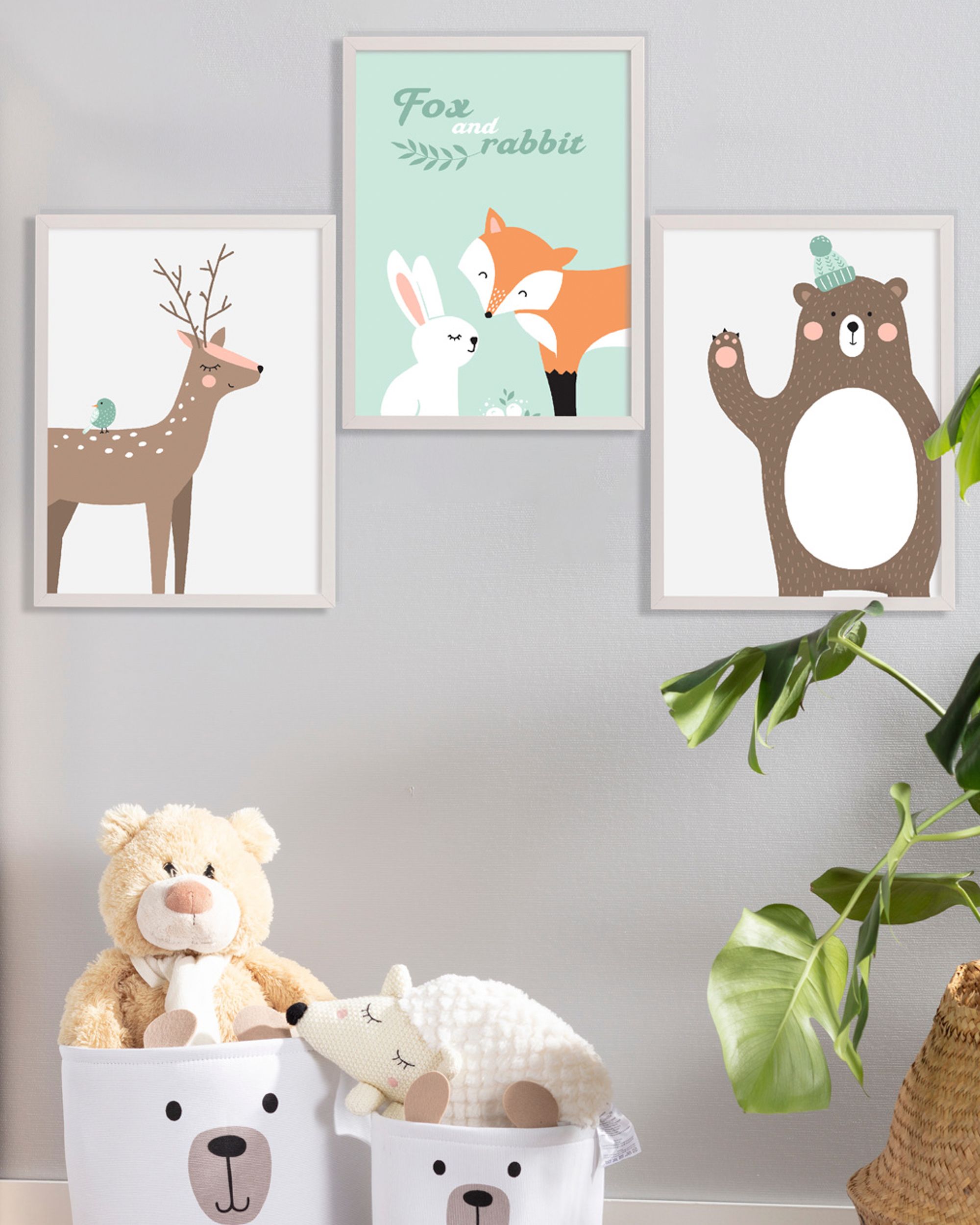 Obrazek Forest Friends fox&rabbit 30x40cm — Zdjęcie 2 z 2