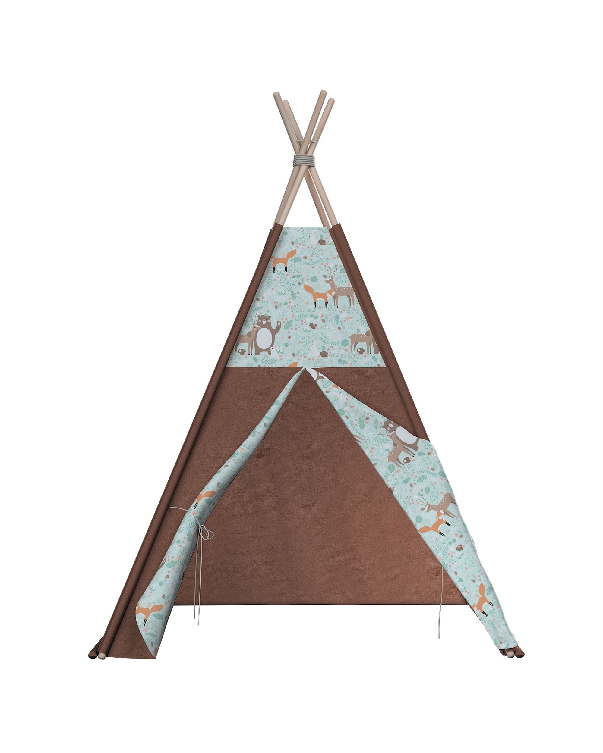 Tipi kolor zielony tkanina wzorzysta (hover)