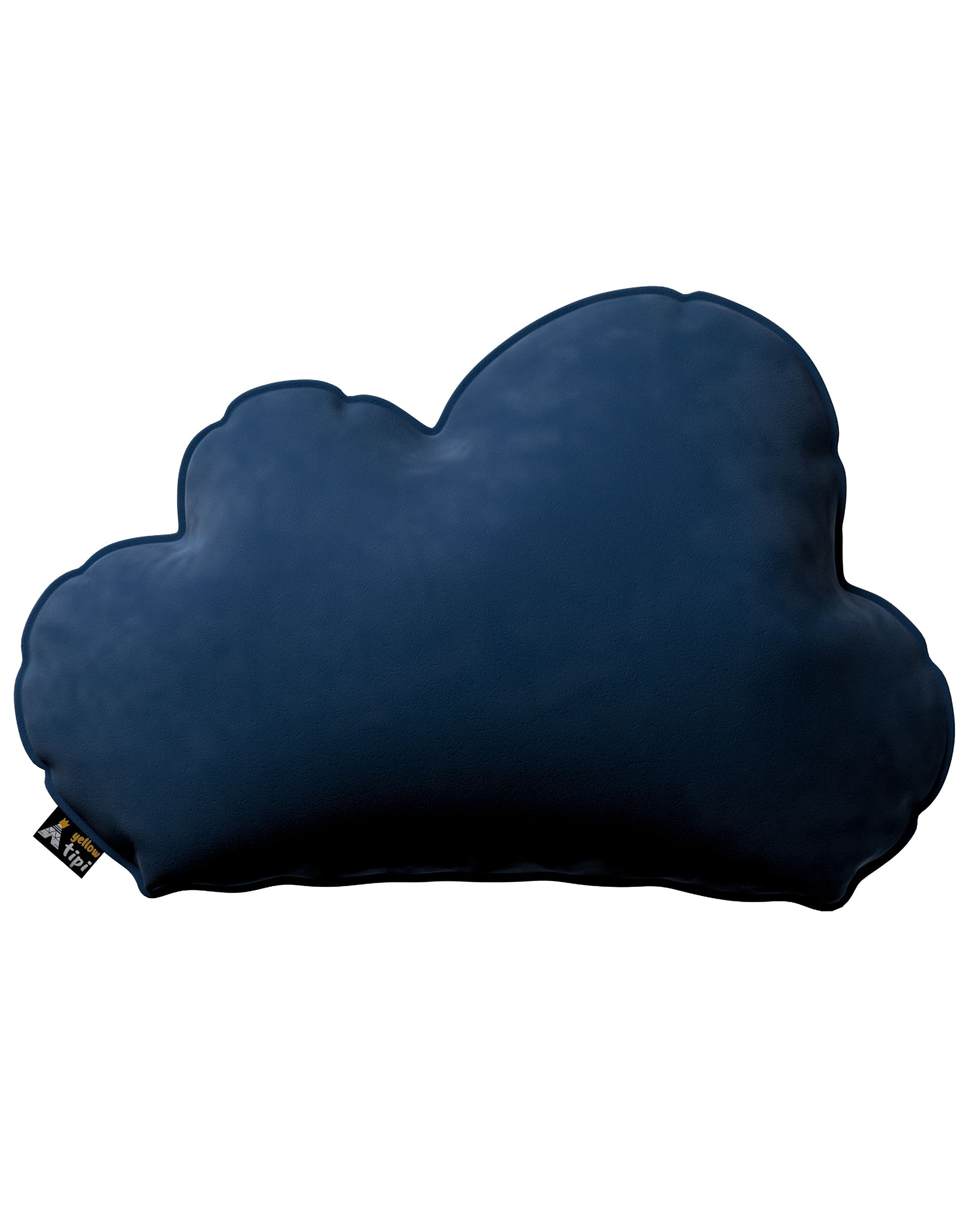 Poduszka Soft Cloud kolor granatowy tkanina połyskliwa, welwetowa