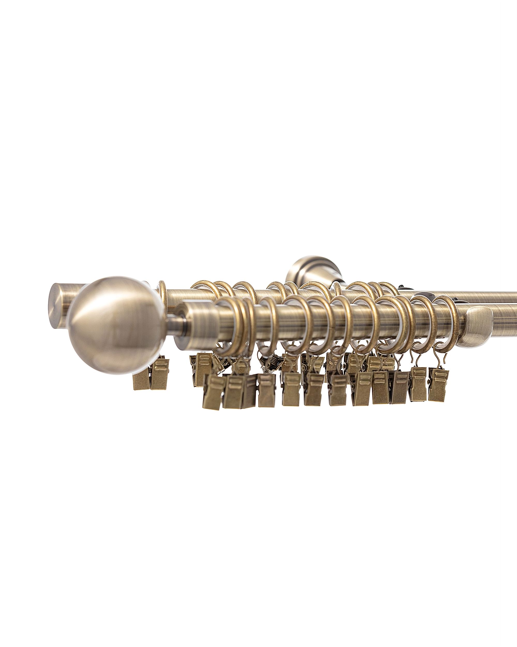 Karnisz podwójny Elegant antique brass 160cm (hover)