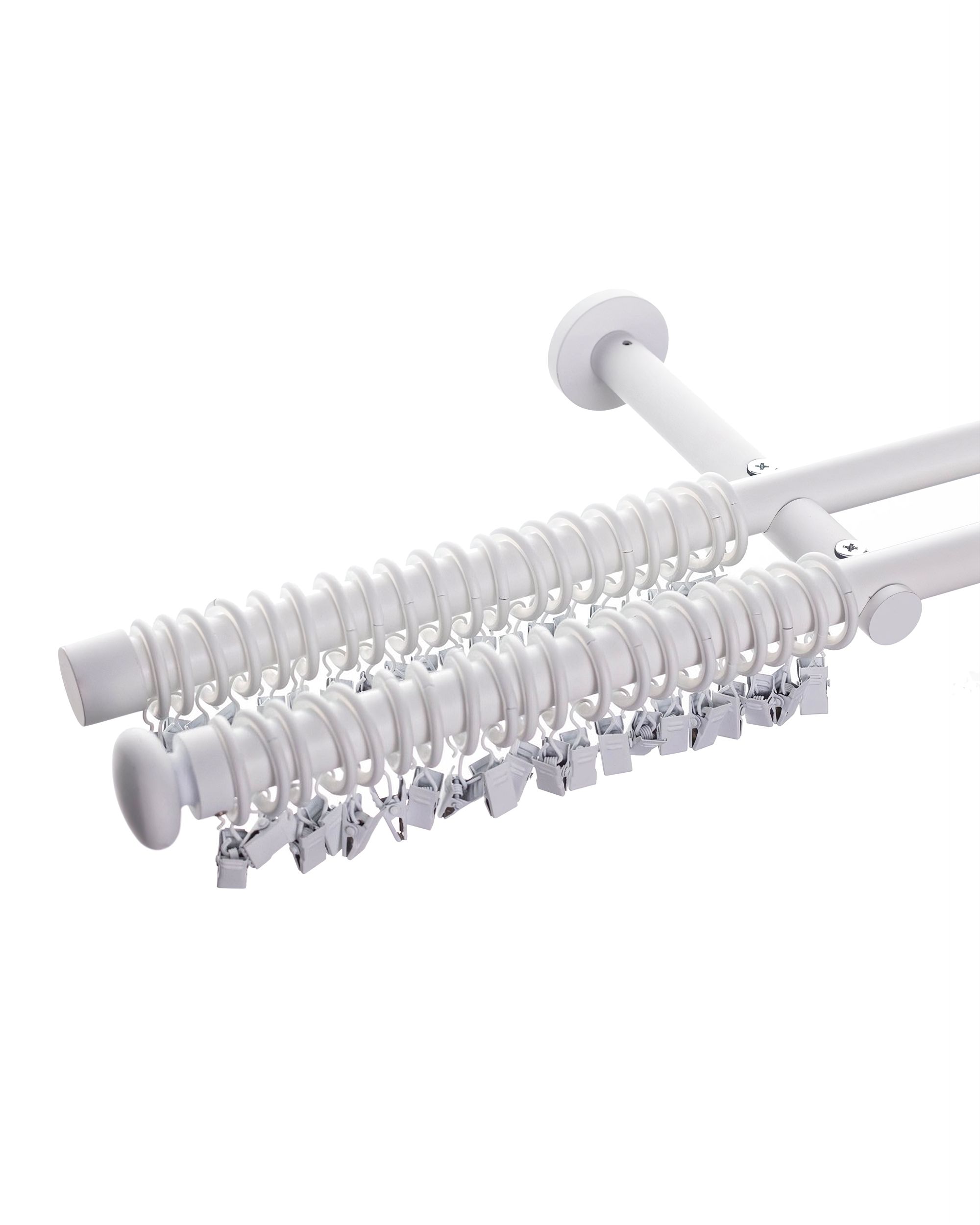 Karnisz podwójny Modern white matt 200cm