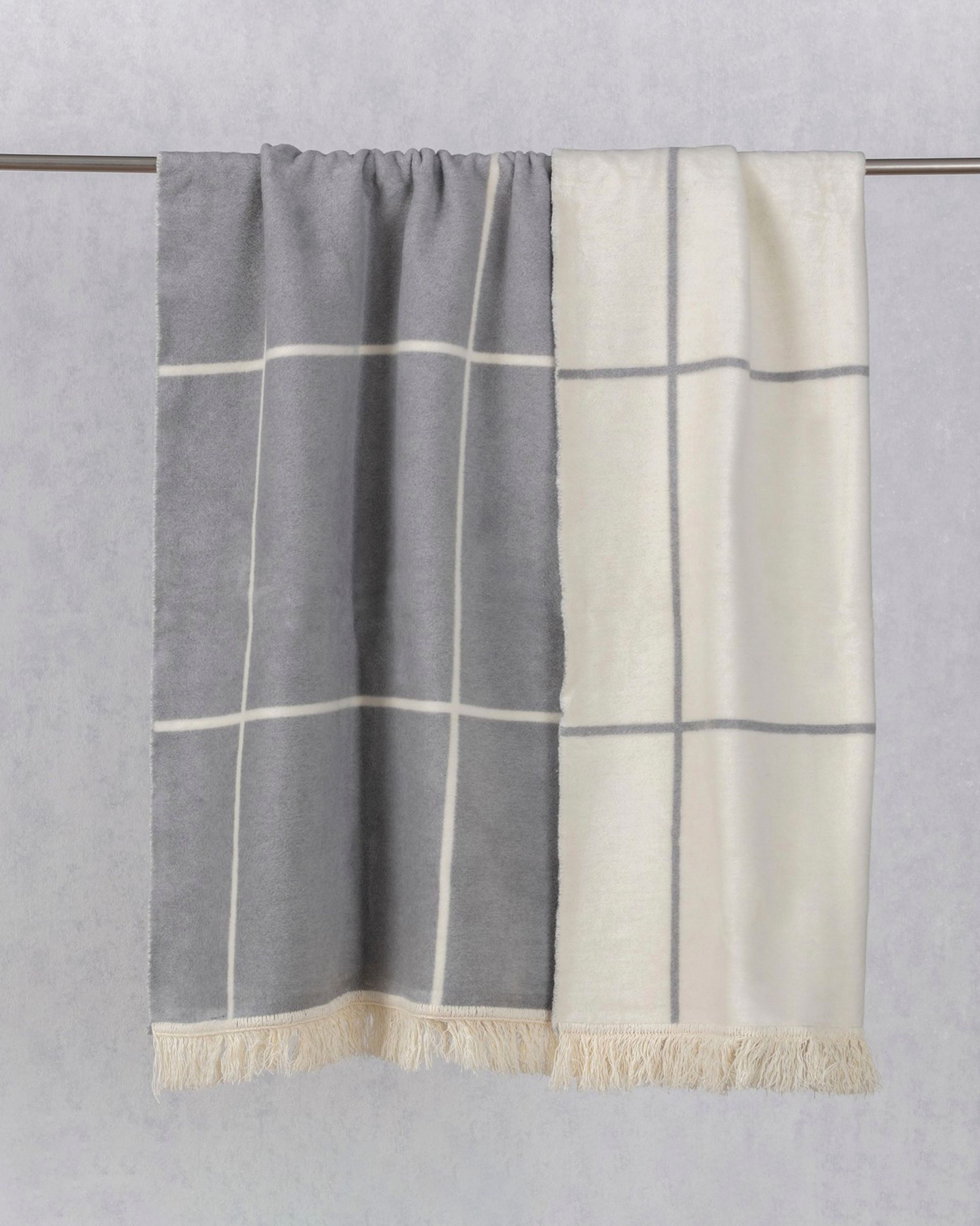Koc Cosy Home 150x200 Grey&Ecru Check (hover)