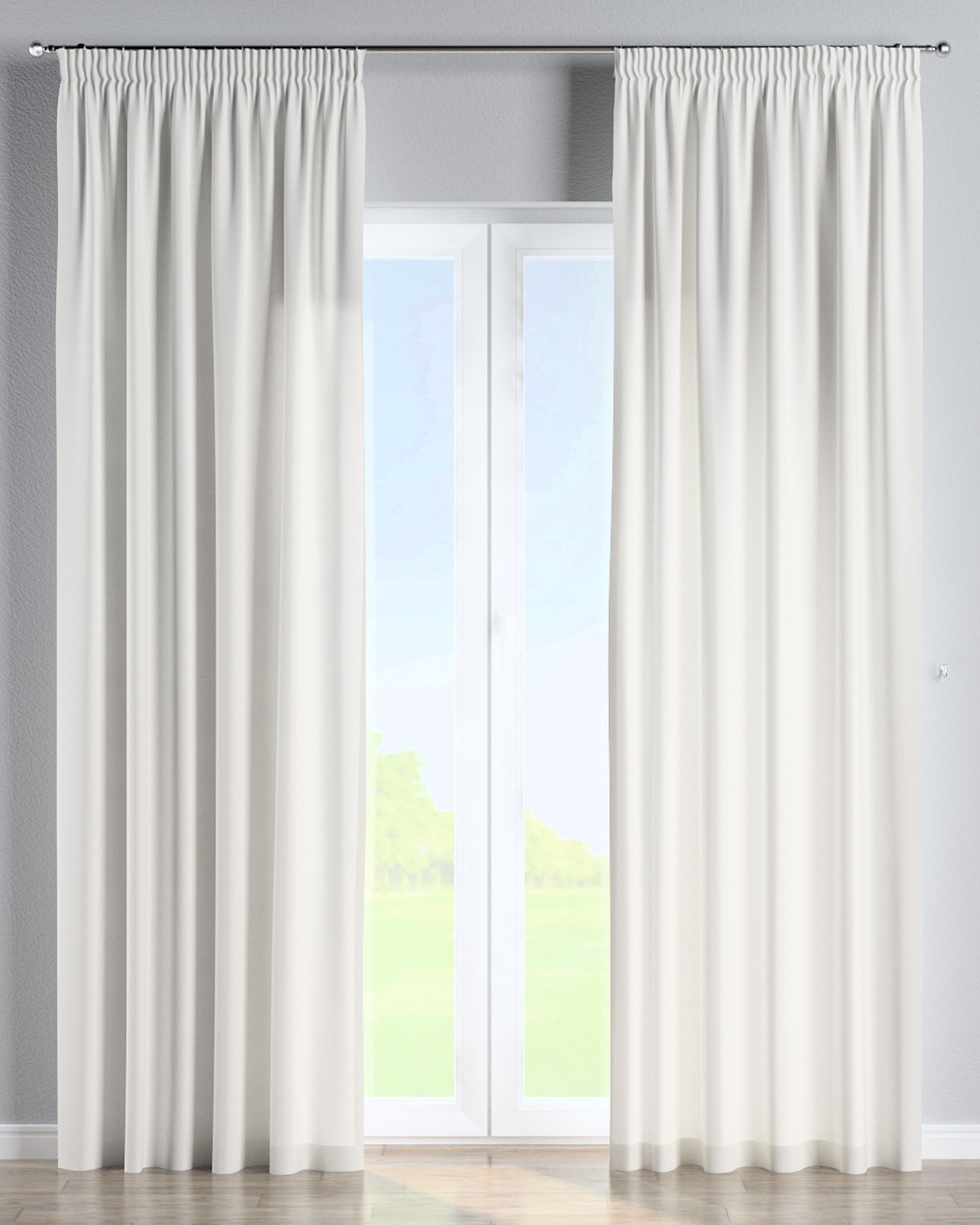 Zasłona na taśmie marszczącej 1 szt. kolor biały