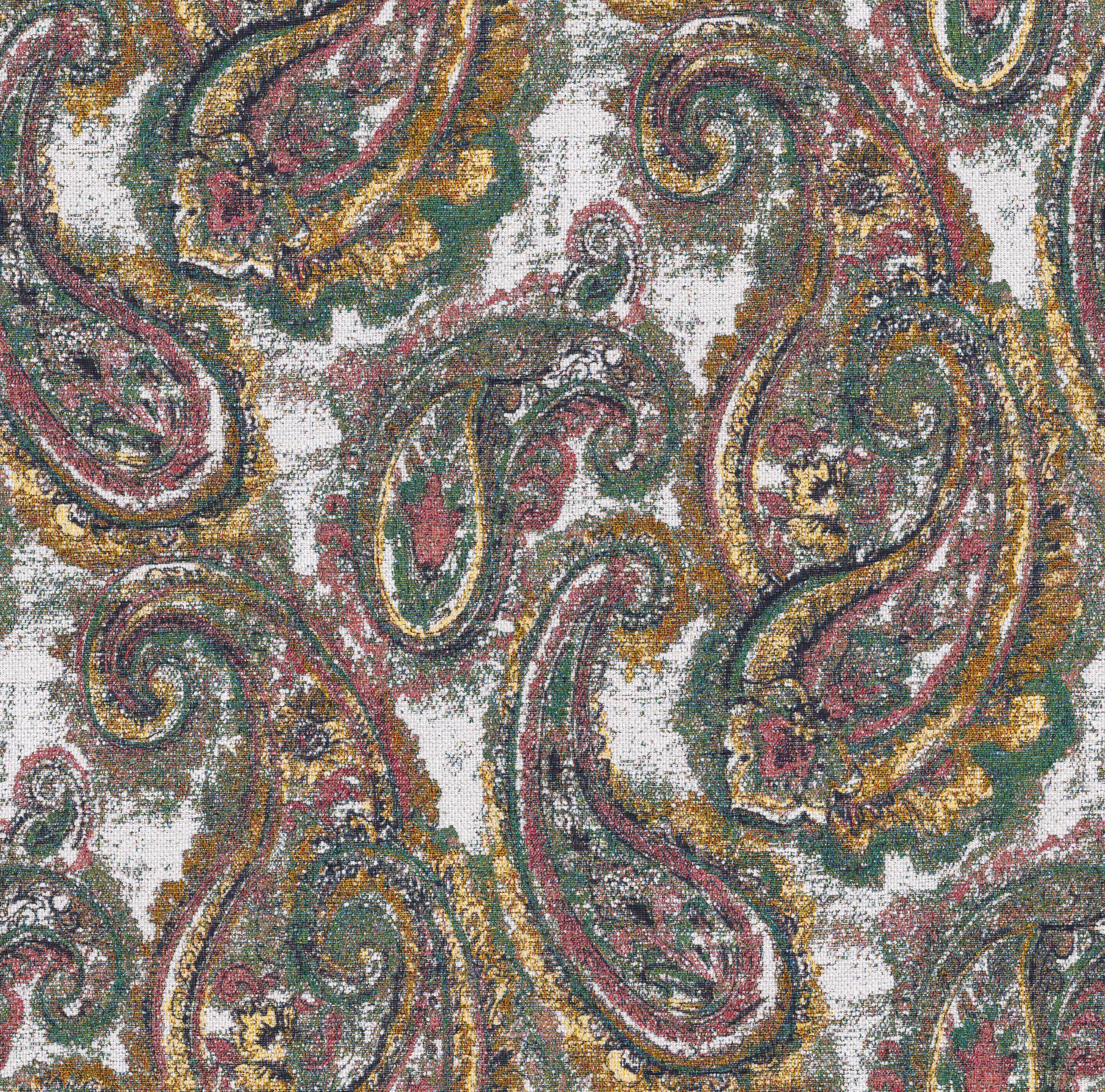 145-35 wielokolorowy paisley na kremowym tle